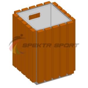 Купить Урна металлическая в деревянной обрешетке SP МФ400 в Мурманске 